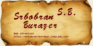 Srbobran Burazer vizit kartica
